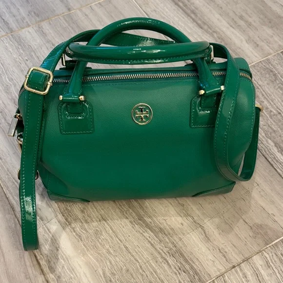 *Vintage & Like New* Tory Burch Barrel Satchel💚 - Picture 10 of 16